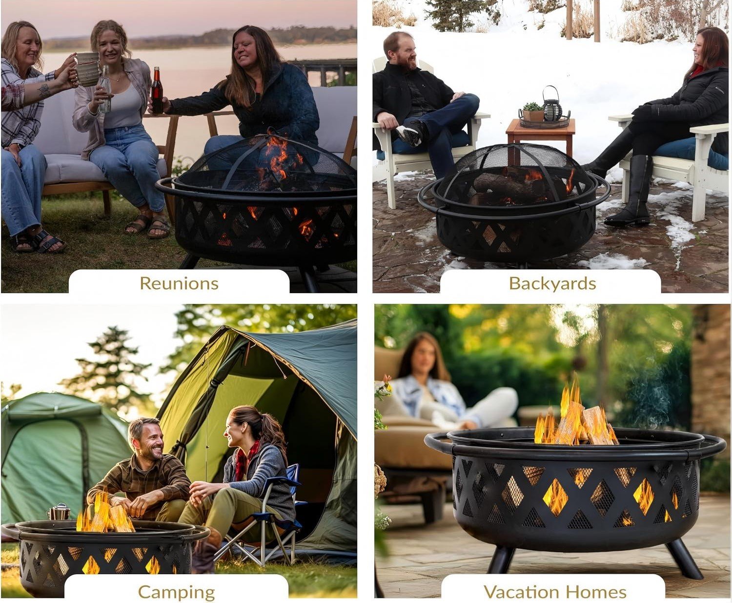 Complement any outdoor space with this Versatle Outdoor fire pit