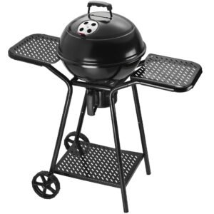 Charcoal Grill with Side Shelves