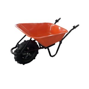 Heavy-Duty 24V 500W Electric Power Wheelbarrow | 200KG Capacity Motorized Garden Cart & Utility Barrow with Reverse Gear