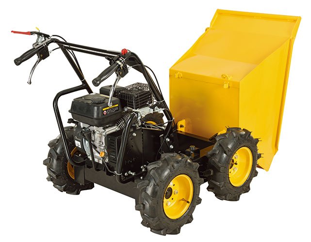 Heavy Duty 4×4 Tubeless wheels powered wheelbarrow 300kg capacity 6.5hp Petrol Engine - Image 3